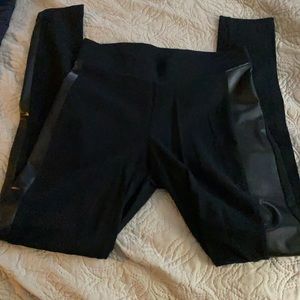 Old Navy with faux leather accent leggings